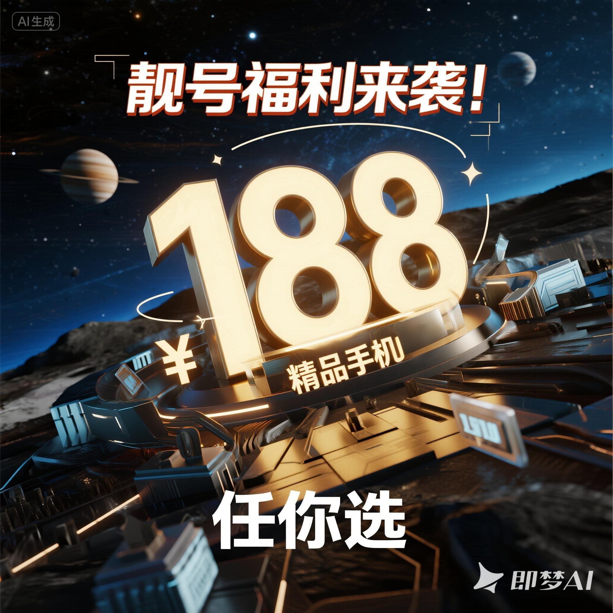 经开区靓号福利来袭！188 开头精品号码任你选。