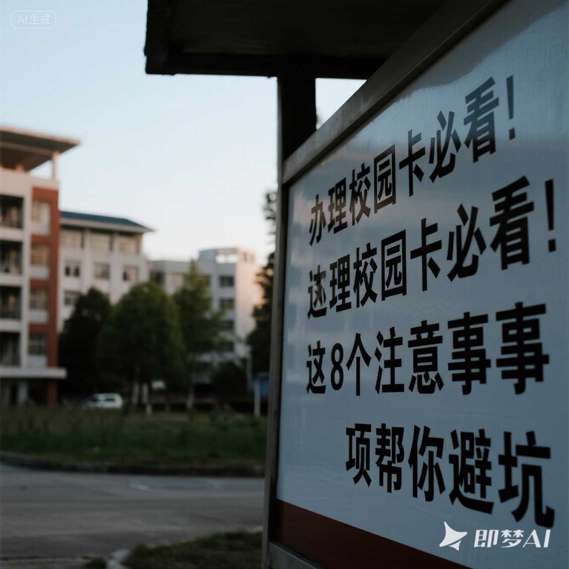 办理校园卡必看！这 8 个注意事项帮你避坑
