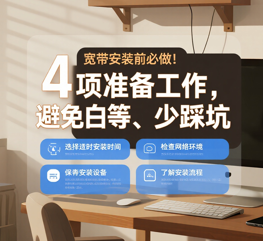 宽带安装前必做！4 项准备工作，避免白等、少踩坑